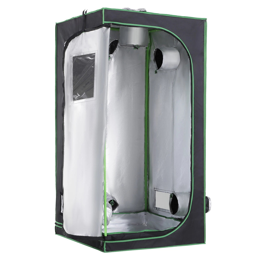 Tenda Idroponica 80x80x160 cm ¨C zephmum ¨C Nero Oxford 600D 5 Prese d'Aria Finestra