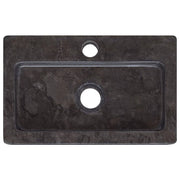 Lavandino da bagno lavabo da appoggio lavabo da WC lavabo da bagno lavabo da interno 38 x 24 cm marmo nero 02_0002831