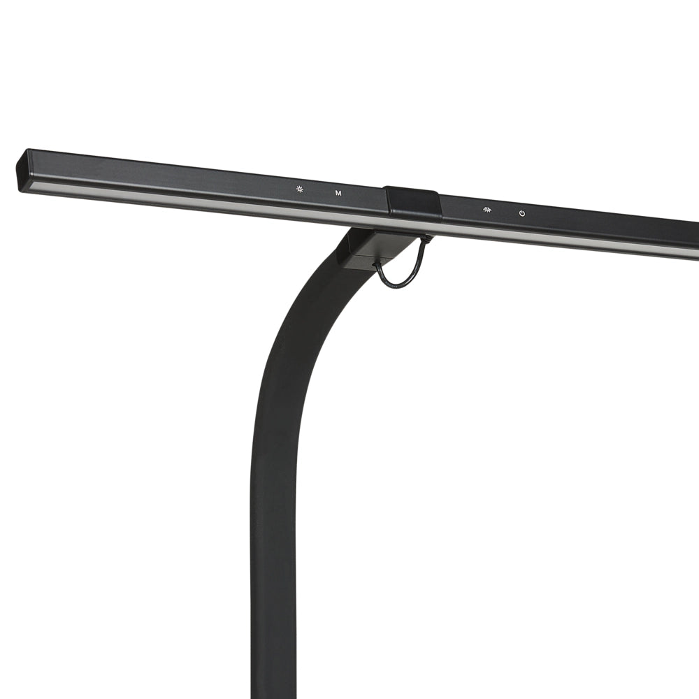 Lampada da tavolo LED nero 48 cm materiale sintetico luce sensore luce 3 colori stile moderno