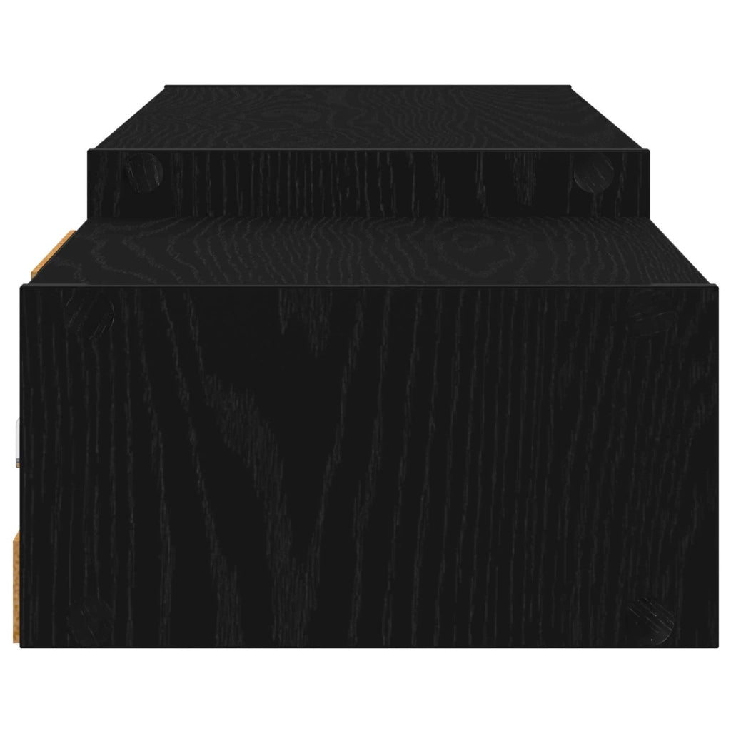 Mobile TV da Parete A parete Rovere Nero 180 x 28 x 21 cm 8006006