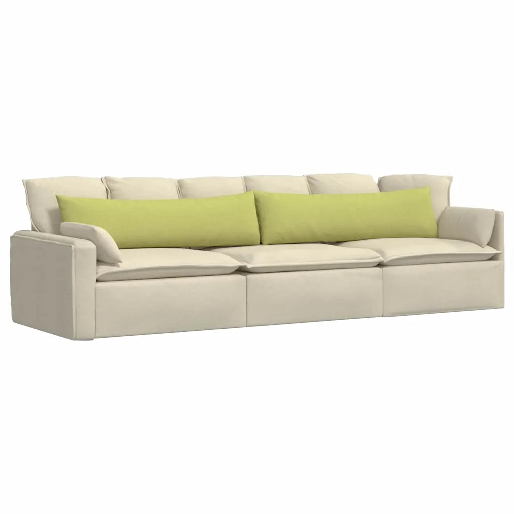 Cuscini da Divano 2 pz | Cuscini per sedie Verde chiaro 145 x 40 cm Tessuto