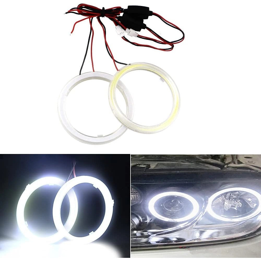 Trade Shop - 2pz Luci Led Per Auto Fari Lampadine 60mm Occhio D'angelo 12 Volt Maxtech Eye-01 -