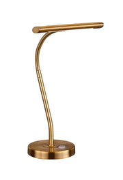 Lampada tavolo da Interno a LED in Metallo Ottone Invecchiato