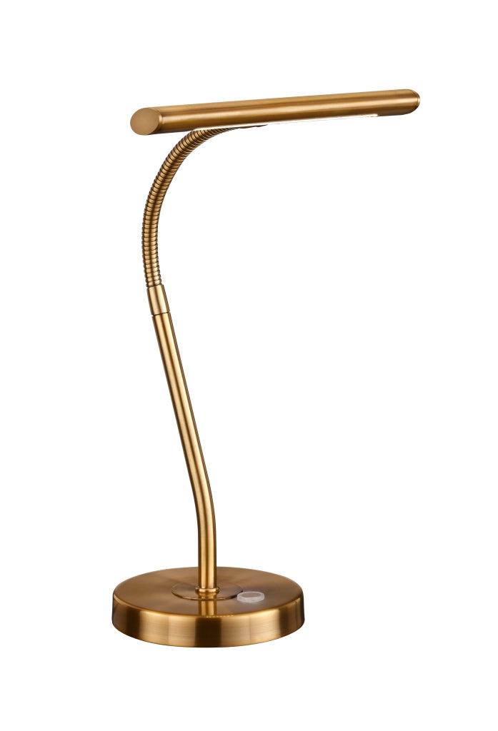 Lampada tavolo da Interno a LED in Metallo Ottone Invecchiato