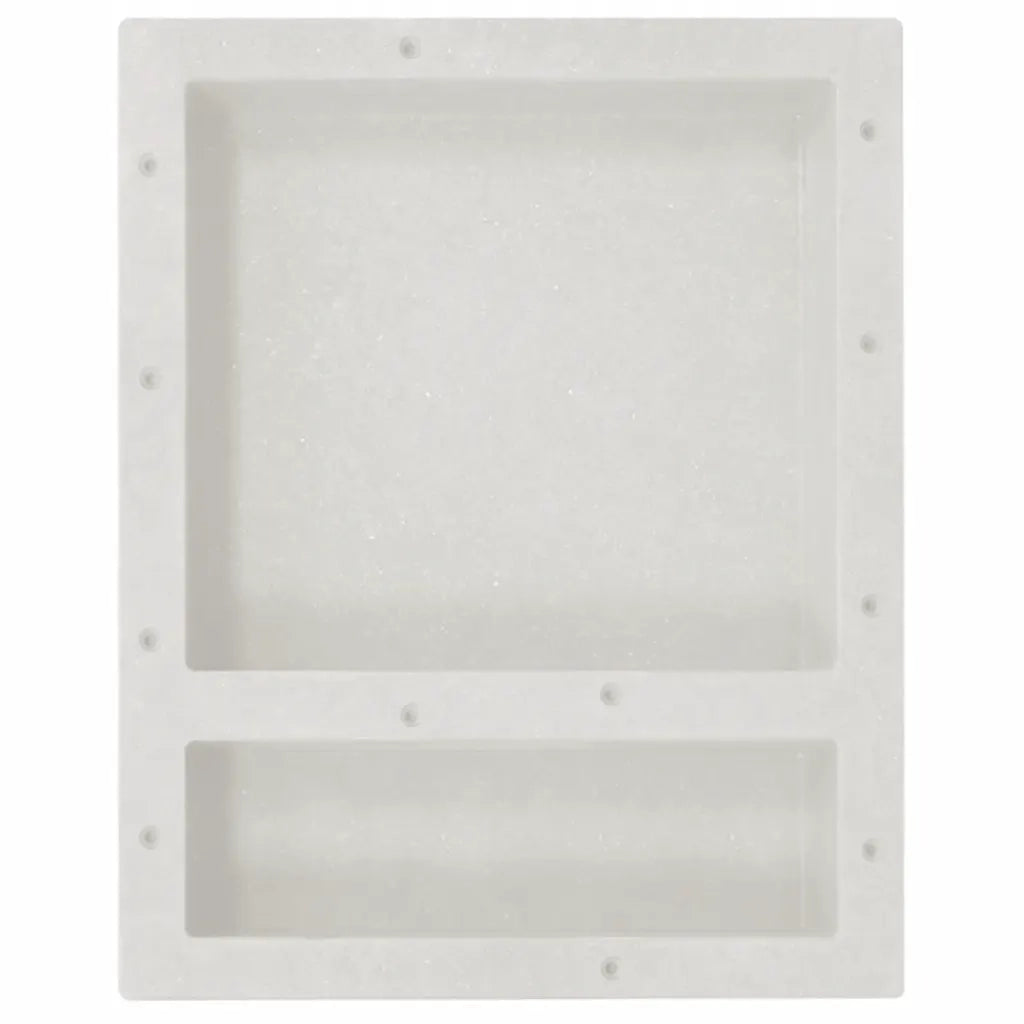 Nicchia da Doccia con 2 Scomparti Bianco Opaco 41x51x10 cm