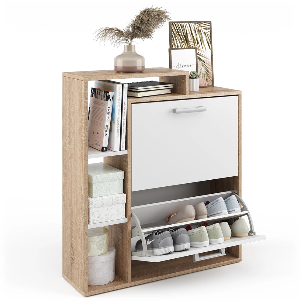 Vicco Scarpiera da ingresso Bianco/Sonoma 24.5 x 90 cm