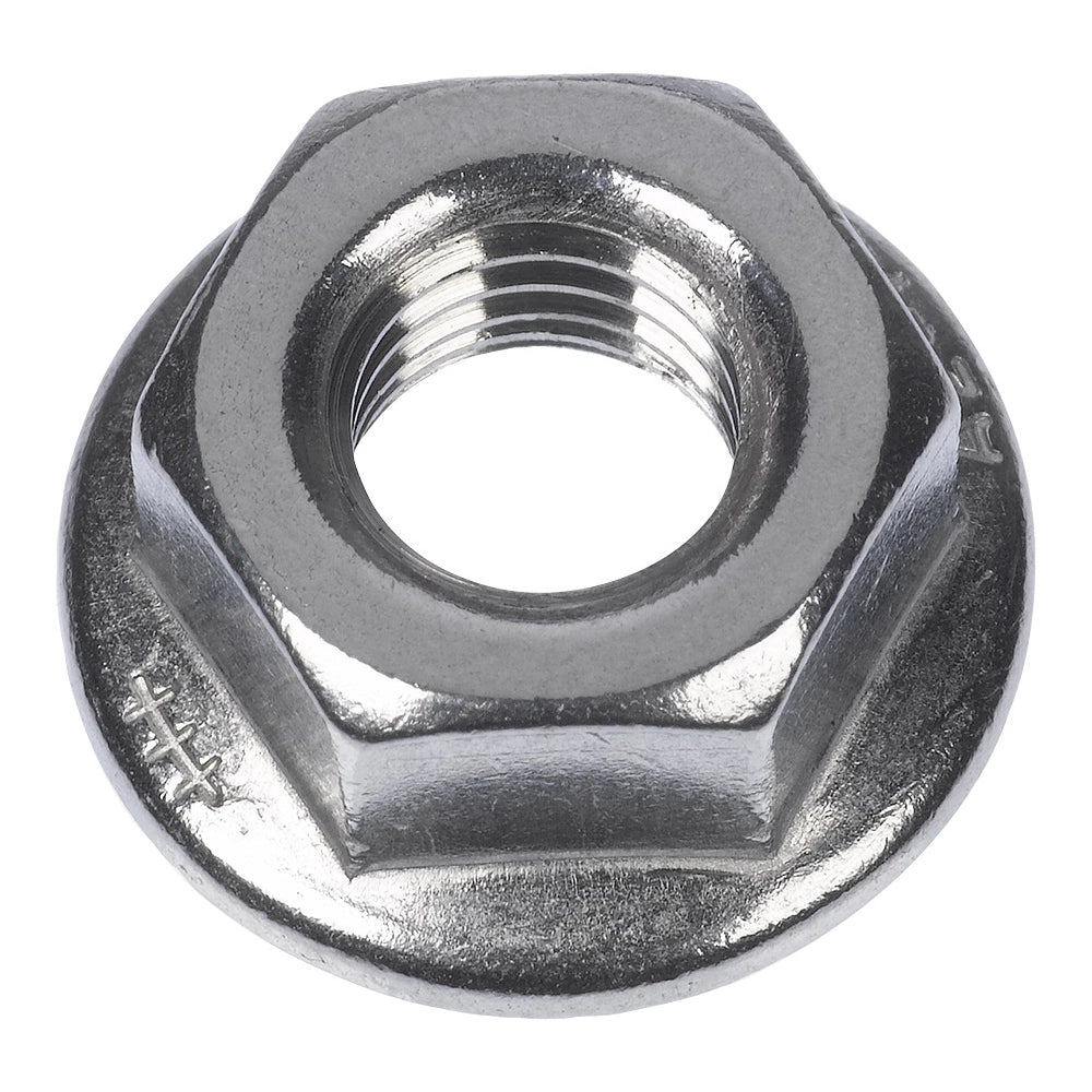 100 PZ DADI ESAGONALI FLANGIATI MU F IN ACCIAIO- M8 Chiave 13 mm- FISCH- pezzi 1