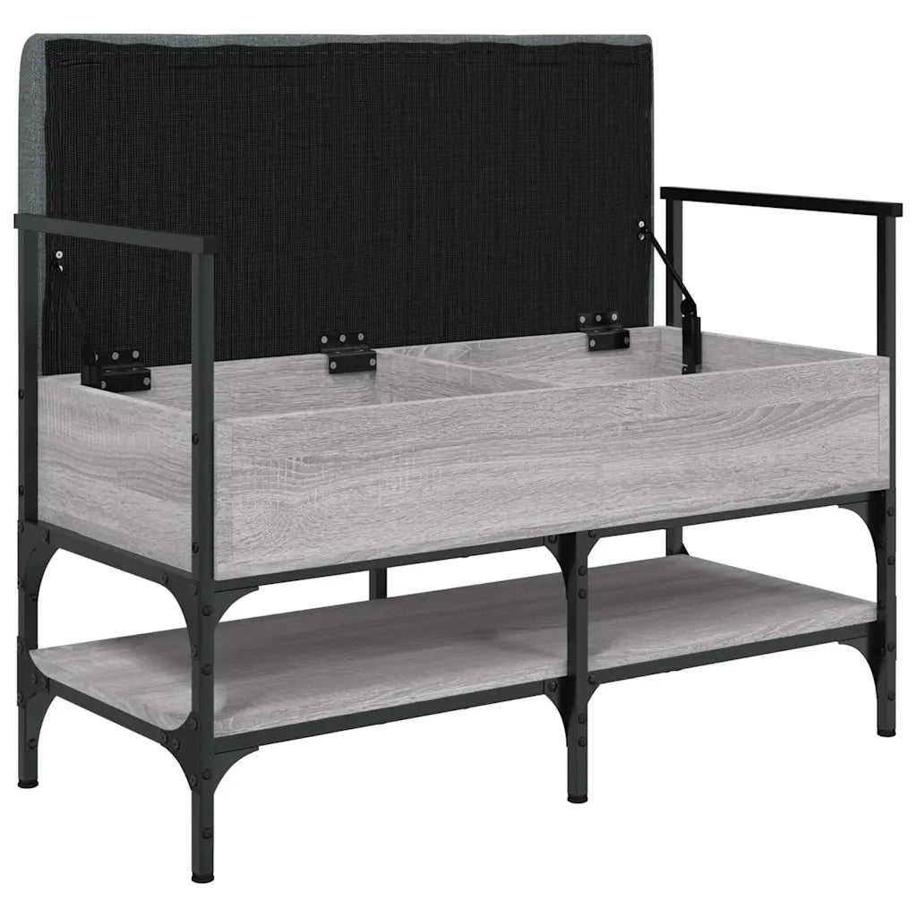Panca Porta Scarpe-Sgabello-Panca Scarpiera Grigio Sonoma 85,5x42x57,5 cm