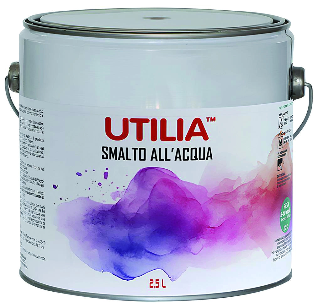 Utilia SMALTO ALL'ACQUA lt. 2,5 Bianco satinato 4.00 pz
