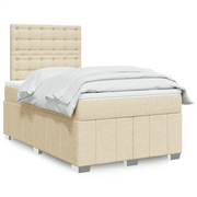 Giroletto a Molle con Materasso Crema 120x190 cm in Tessuto 3293926