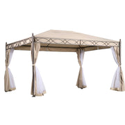 Gazebo da Giardino 3x4 con pareti in acciaio poliestere - HUFFIE