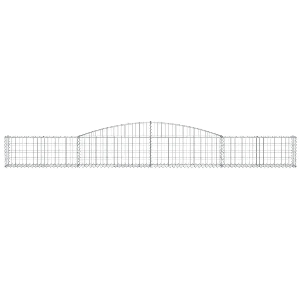 Cesto Gabbione ad Arco 400x30x40/60 cm Ferro Zincato 153522