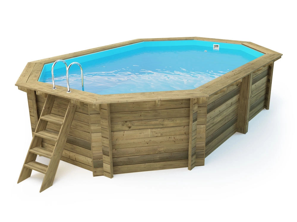 Piscina in legno " Miami 145 " - 4,86 x 3,36 x 1,45 m