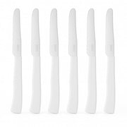 Coltelli da Tavola 24pz Manico in Polipropilene Doppia Affilatura 22cm Bianco