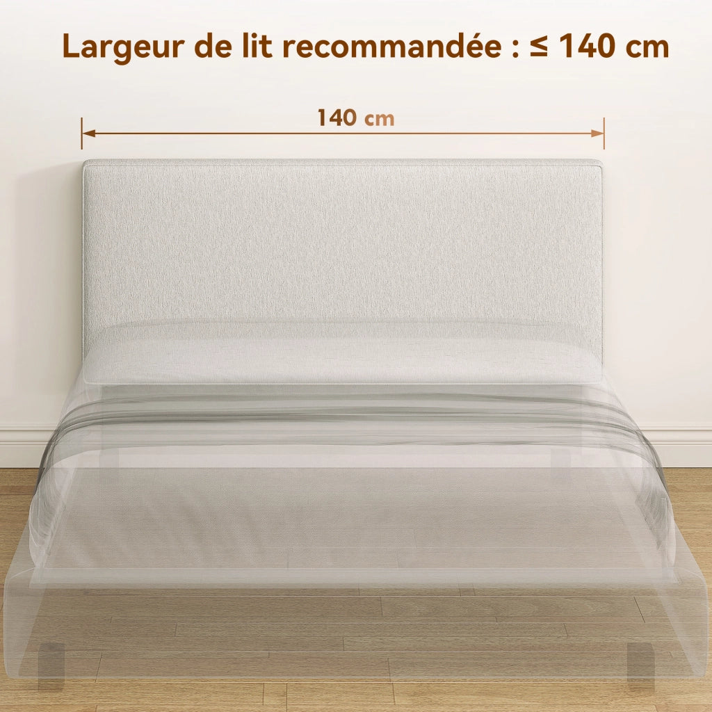 Testiera in tessuto 140x60 ¨C zephmum ¨C crema