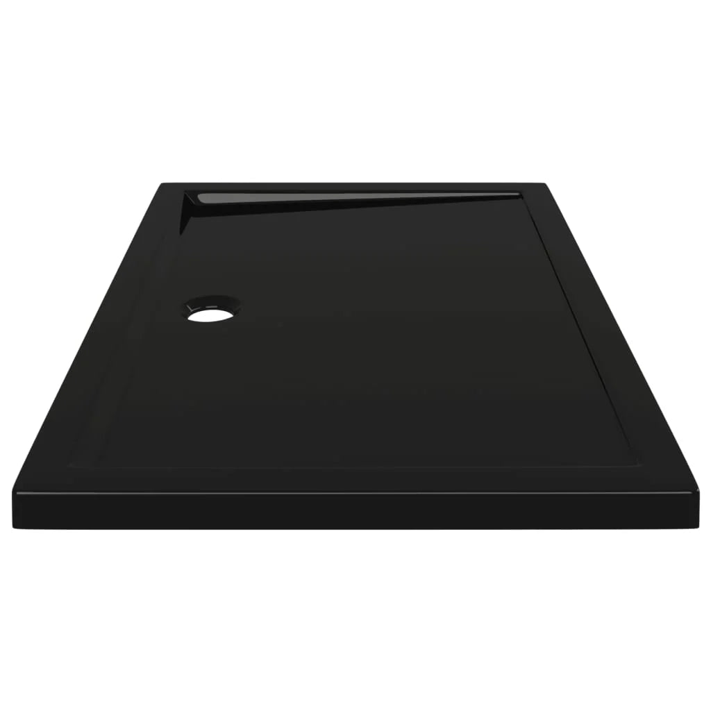 Piatto doccia base doccia piatto doccia bagno WC cabina doccia casa interno rettangolare 80x110 cm ABS nero 02_0001962