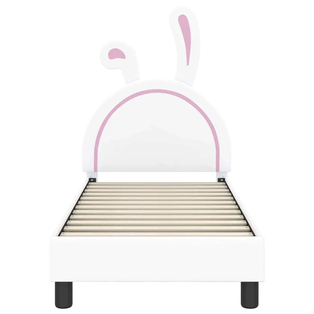 Struttura letto per bambini con testata-Giroletto per bambini Bianco 70 x 140 cm PU