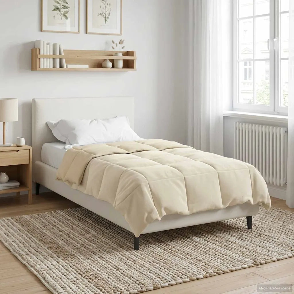 Piumone Completo Annuale Crema 140 x 200 cm Microfibra