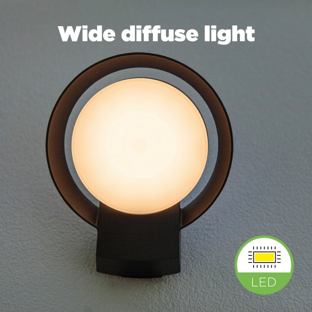Applique esterna POLO antracite LED 15W 3000K Lutec