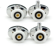 Set di guarnizioni per doccia a 4 pezzi - diametro 23 mm - adatto per vetro 4-8 mm - materiale in ottone/lattizio - facile da inserire - guarnizioni per doccia a rotolamento facile