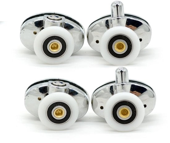 Set di guarnizioni per doccia a 4 pezzi - diametro 23 mm - adatto per vetro 4-8 mm - materiale in ottone/lattizio - facile da inserire - guarnizioni per doccia a rotolamento facile