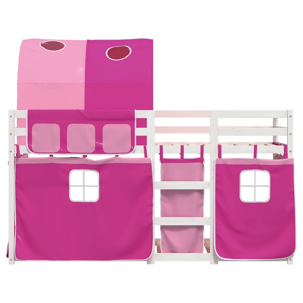 Letto a Castello senza Materasso Rosa 90x200 cm Legno di Pino 3283987