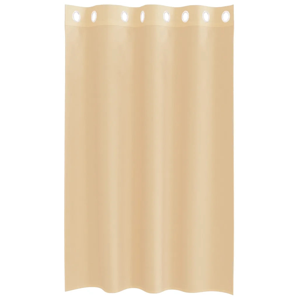 Tende in Voile con Occhielli 2 pz Sabbia 4102120