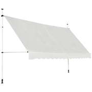 Tenda da sole telescopica e retrattile, Tenda parasole resistente ai raggi UV impermeabile con manovella 200x125cm Beige-Tende parasole