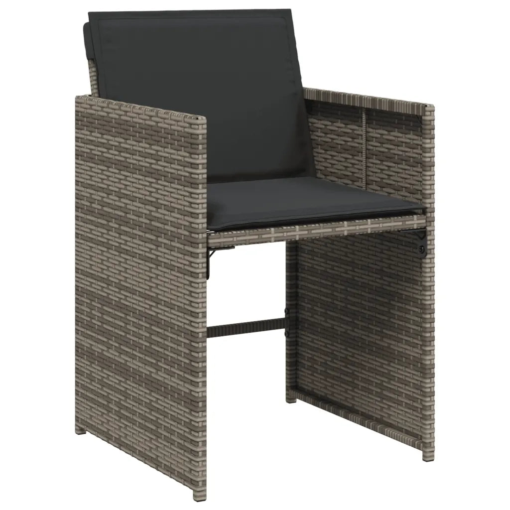 vidaXL Set da Pranzo da Giardino 13pz con Cuscini Grigio in Polyrattan
