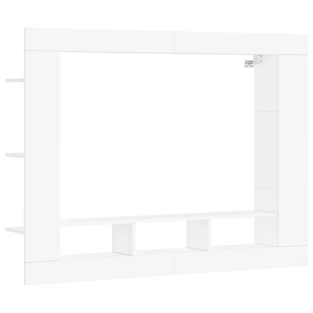 Mobile TV a parete dal design moderno 152 x 22 x 113 cm legno composito bianco 02_0049269