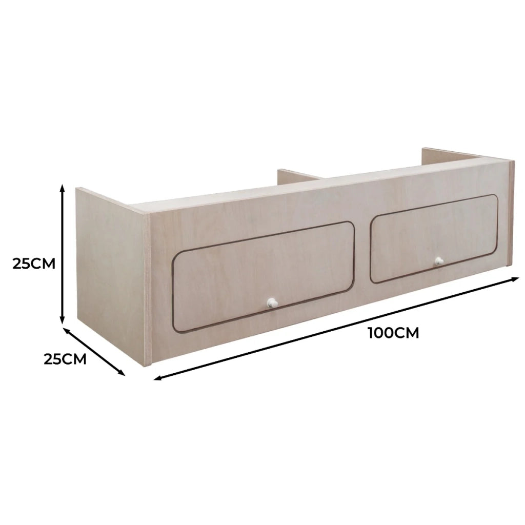 Armadio per camper a pensile per camper – 100cm x 25cm x 25cm