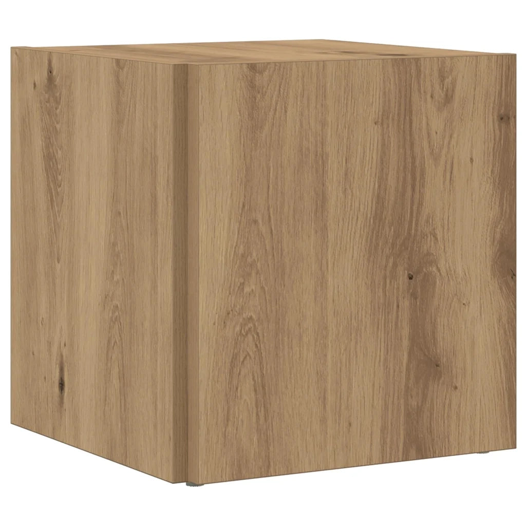 Tavolino da Salotto-Tavolino da soggiorno-Tavolo Rovere Artigianale 33x33x34cm in Truciolato