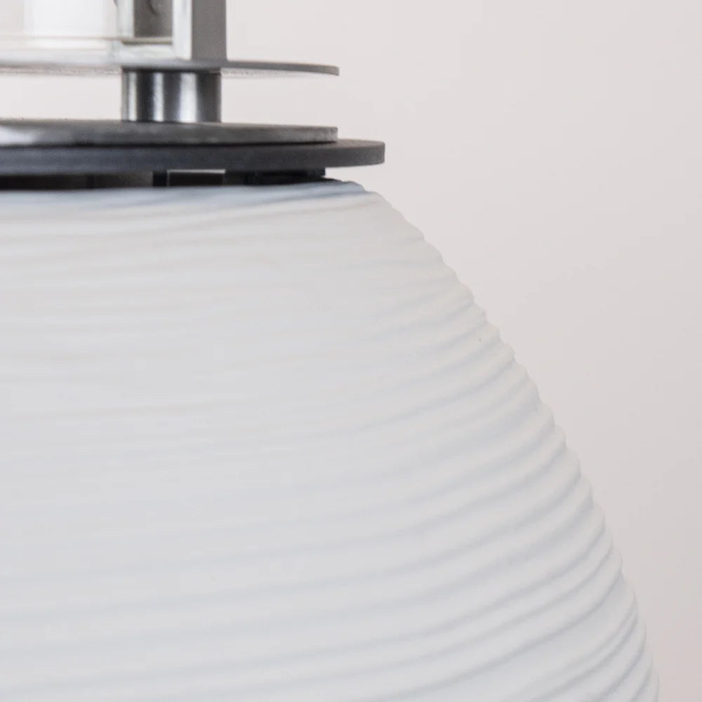 Camino a Bioetanolo Braciere da Pavimento Ø40xh54 cm per Interno ed Esterno Botticelli Bianco Perla