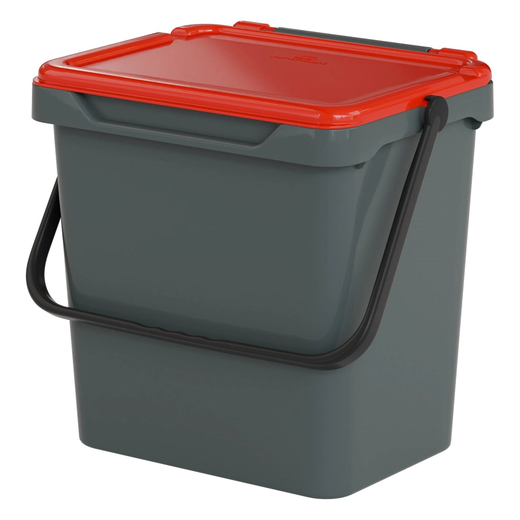 Contenitore per Rifiuti Foscas, Pattumiera Capacità 37 lt Made in Italy, 40x31x39h cm Rosso