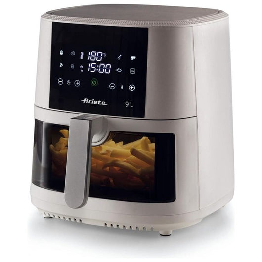 Ariete 4630 Friggitrice ad aria 9L, 1500 W, Capacità 9L, Capacità di cottura 3,5kg, 8 programmi preimpostati, Temperatura fino a 200°, Cestello trasparente per controllo cottura, Bianco