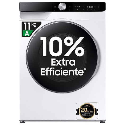 SAMSUNG AI Control WW11DG6B25LKU3 Lavatrice a caricamento frontale 11 Kg Classe A Ecobubble Vapore igienizzante Wifi bianco