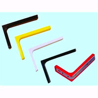 Mensola per arredamento ricoperta in plastica - Misura cm. 12 Colore bianco 2Pz