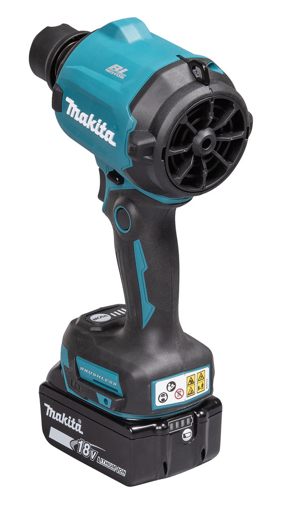 Soffiatore a pistola a batteria Makita 18V brushless con batteria DAS180RT