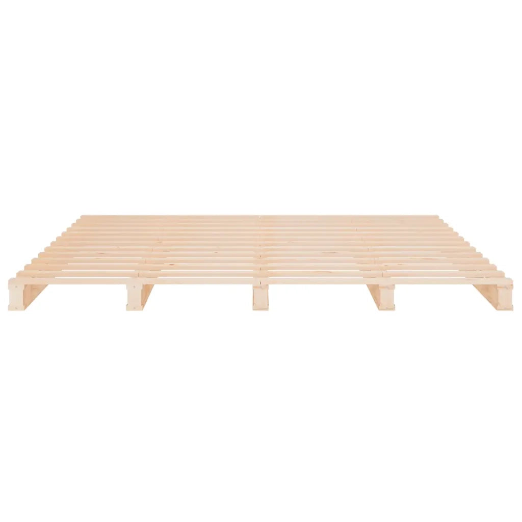 Letto a Pallet 135x190 cm Double Legno Massello di Pino