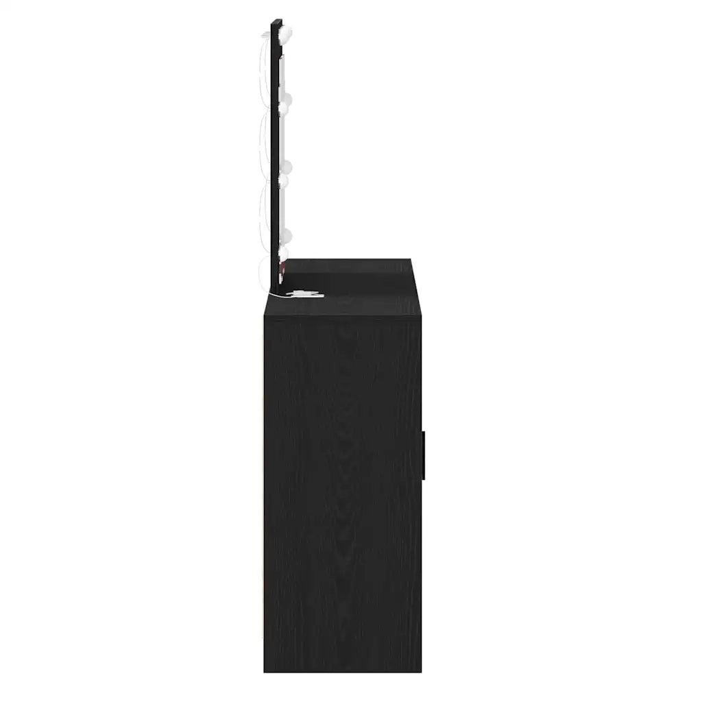 Tavolo da Trucco Nero 102 x 33 x 135 cm Legno multistrato 865182