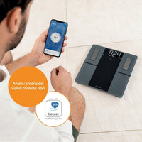 Beurer BF 500 BT Super Black Edition Bilancia Diagnostica Elegante con Funzione Bluetooth