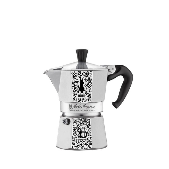 Bialetti Moka Express 90th Anniversary 0,13 L Nero, Argento, Bianco