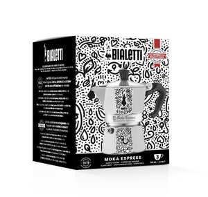 Bialetti Moka Express 90th Anniversary 0,13 L Nero, Argento, Bianco