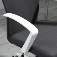 Sedia da Ufficio Ergonomica e Girevole con Altezza Regolabile, 61x61x89-99 cm, Grigio Scuro
