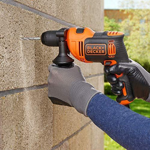 Black & Decker beh710 K-qs perceuse à Percussion 710 W, 230 V, Orange Et Noir