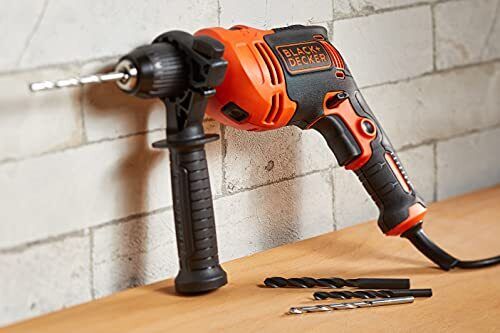 Black & Decker beh710 K-qs perceuse à Percussion 710 W, 230 V, Orange Et Noir