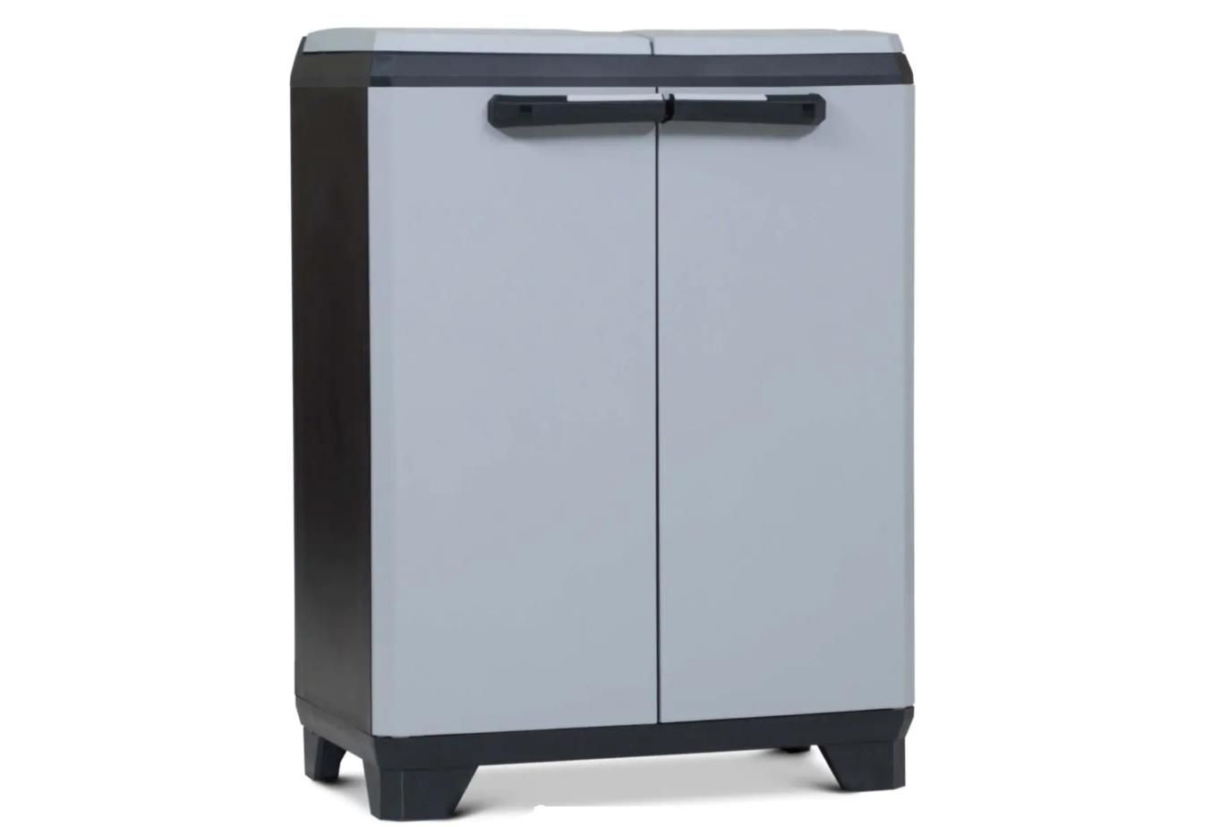 Keter 17206899 bidone per la spazzatura 220 L Quadrato Polipropilene (PP) Grigio