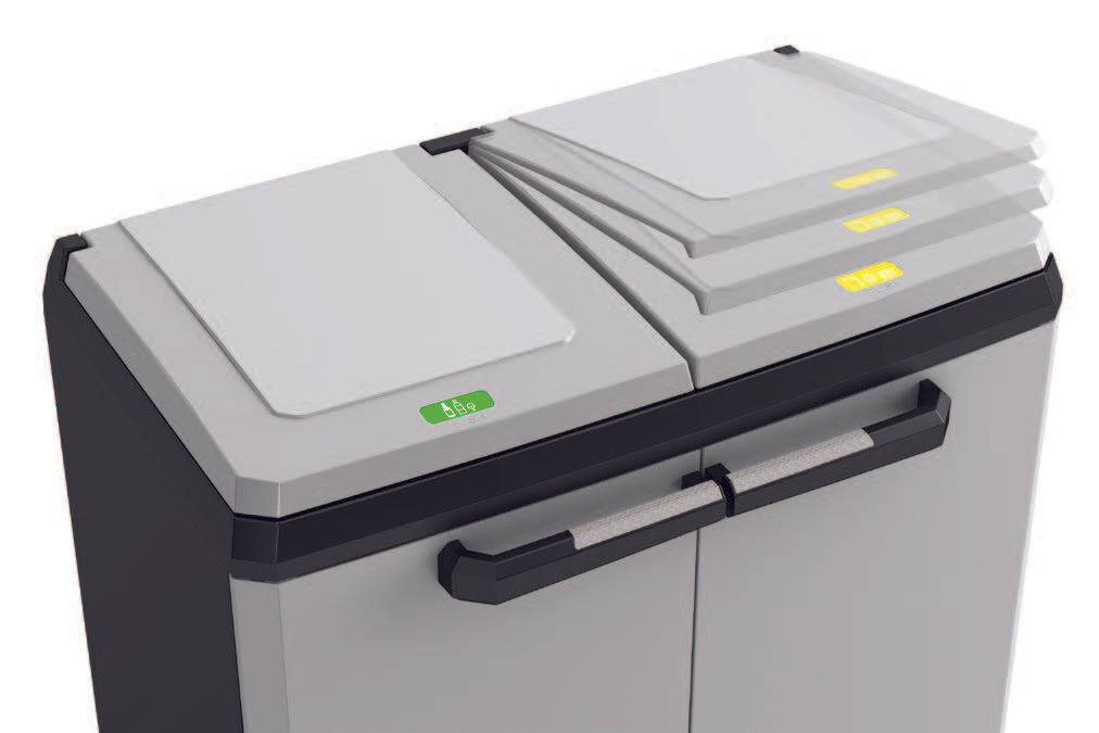 Keter 17206899 bidone per la spazzatura 220 L Quadrato Polipropilene (PP) Grigio