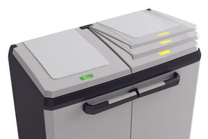 Keter 17206899 bidone per la spazzatura 220 L Quadrato Polipropilene (PP) Grigio