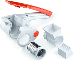 Ariete Gratì 2.0 Grattugia Elettrica Senza Fili Rullo Inox Bianco-Arancione